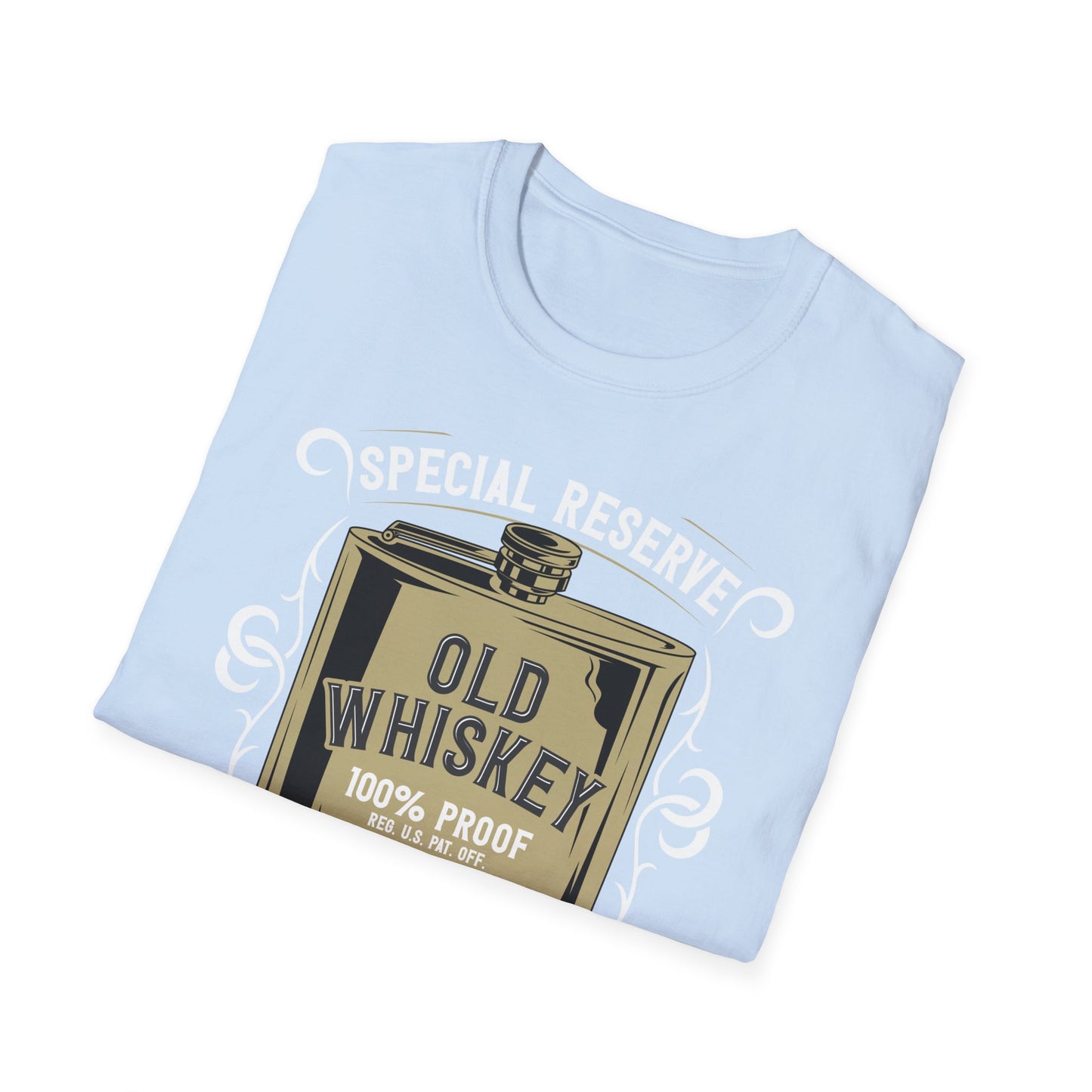 Classic Old Whiskey Flask 100% Proof T-Shirt - Bold Vintage Liquor Tee for Men & Whiskey Lovers | Unique Gift