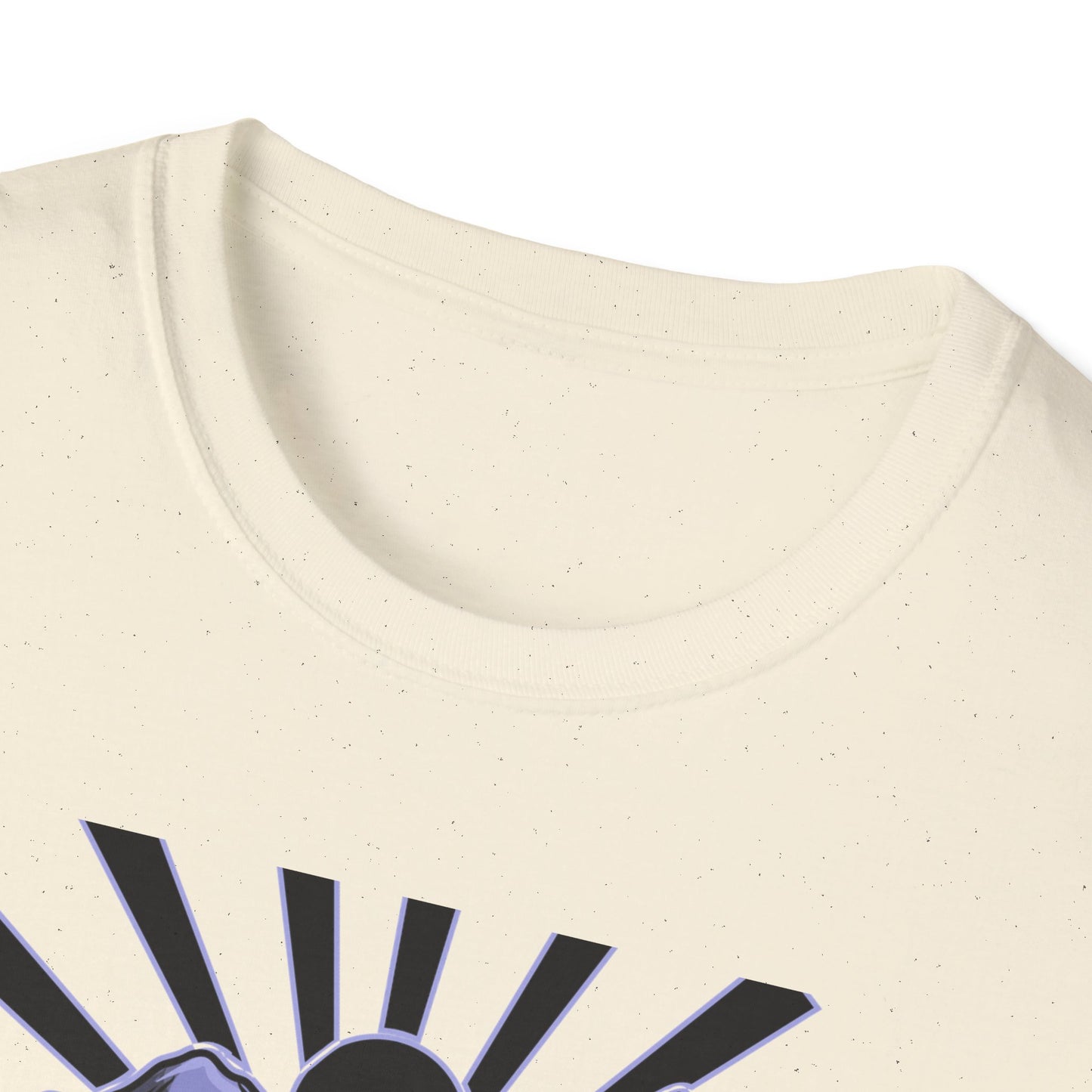 Bold Mountain Skull T-Shirt | Mystic Sun Rays & Nature Art | Unique Grunge Alternative Tee | Edgy Outdoor Apparel for Men & Women