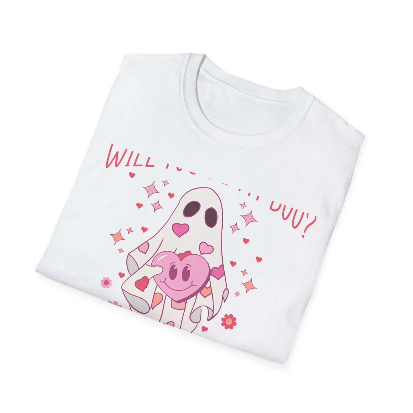Spooky-Cute 'Will You Be My Boo?' Ghost T-Shirt | Adorable Valentine's Day & Romantic Partner Gift