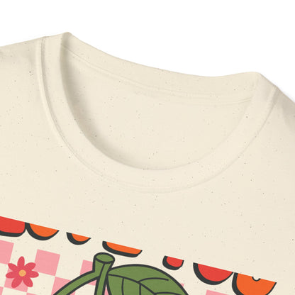 Adorable "I Love You Cherry Much" T-Shirt | Sweet Retro Heart Cherries & Groovy Checkered Love Pun Tee | Perfect Valentine's Day Gift