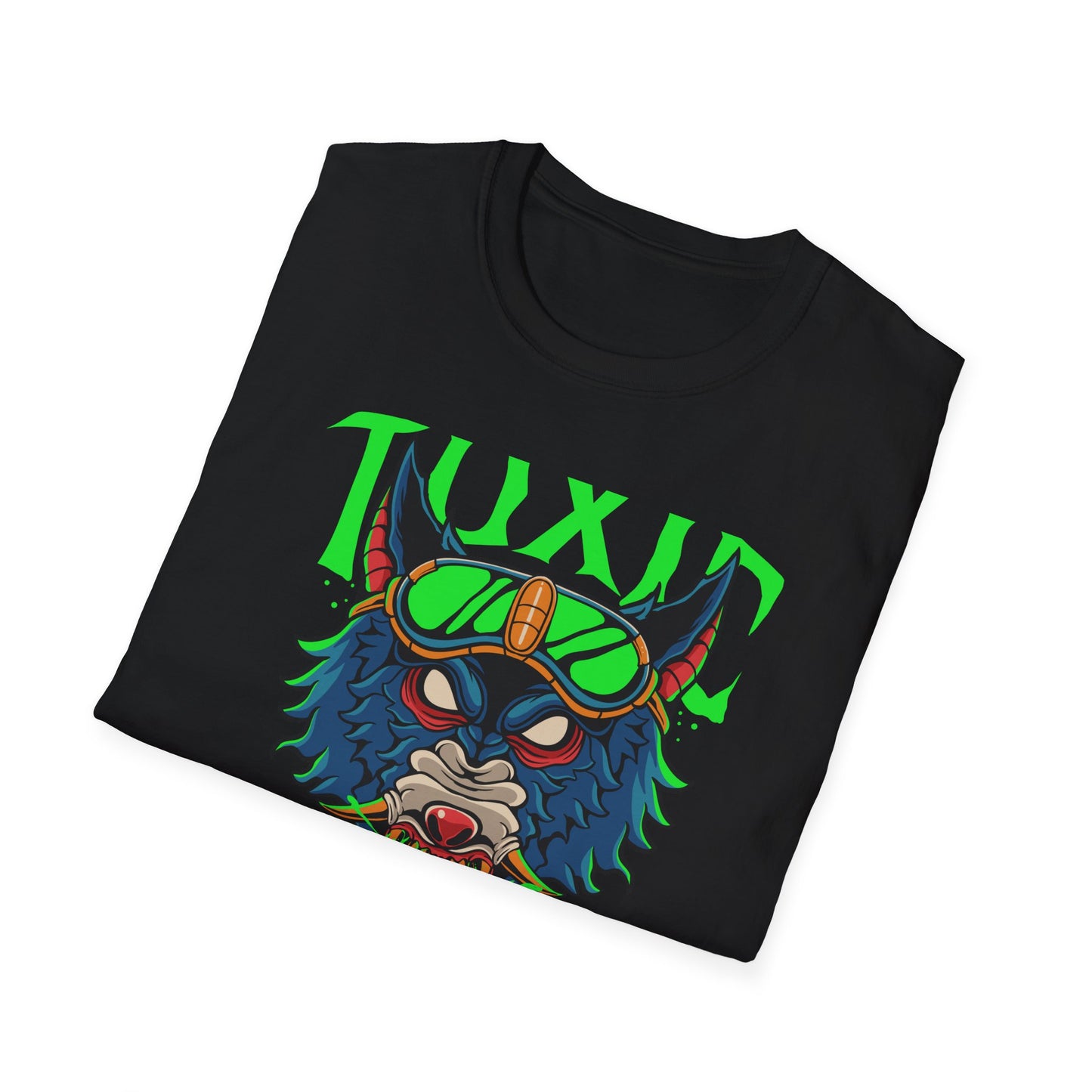 Vicious Toxic Wolf T-Shirt: Electrifying Rave Streetwear Tee with Neon Goggles – Unleash Your Edgy Style!