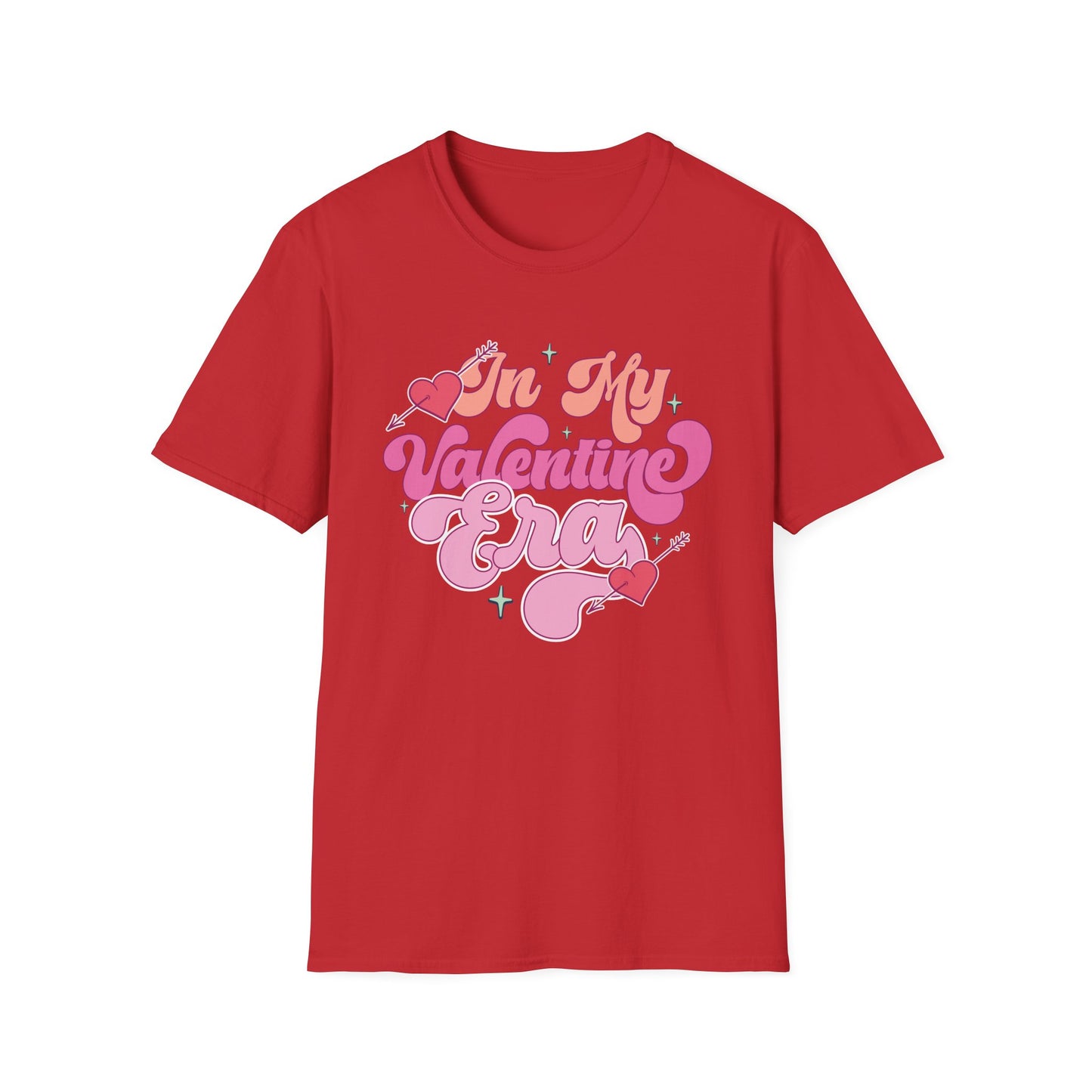 Groovy 'In My Valentine Era' T-Shirt | Retro Pink Heart Trendy Valentine's Day Tee | Sweet Love Season Gift