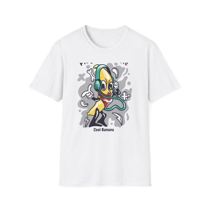 Epic Play Your Music Cool Banana T-Shirt | Retro Cartoon DJ Tee for Music Lovers | Vibrant & Unique Graphic Apparel