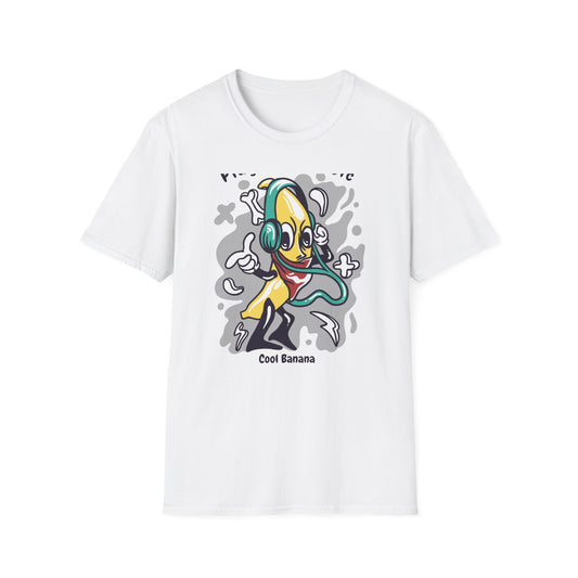 Epic Play Your Music Cool Banana T-Shirt | Retro Cartoon DJ Tee for Music Lovers | Vibrant & Unique Graphic Apparel