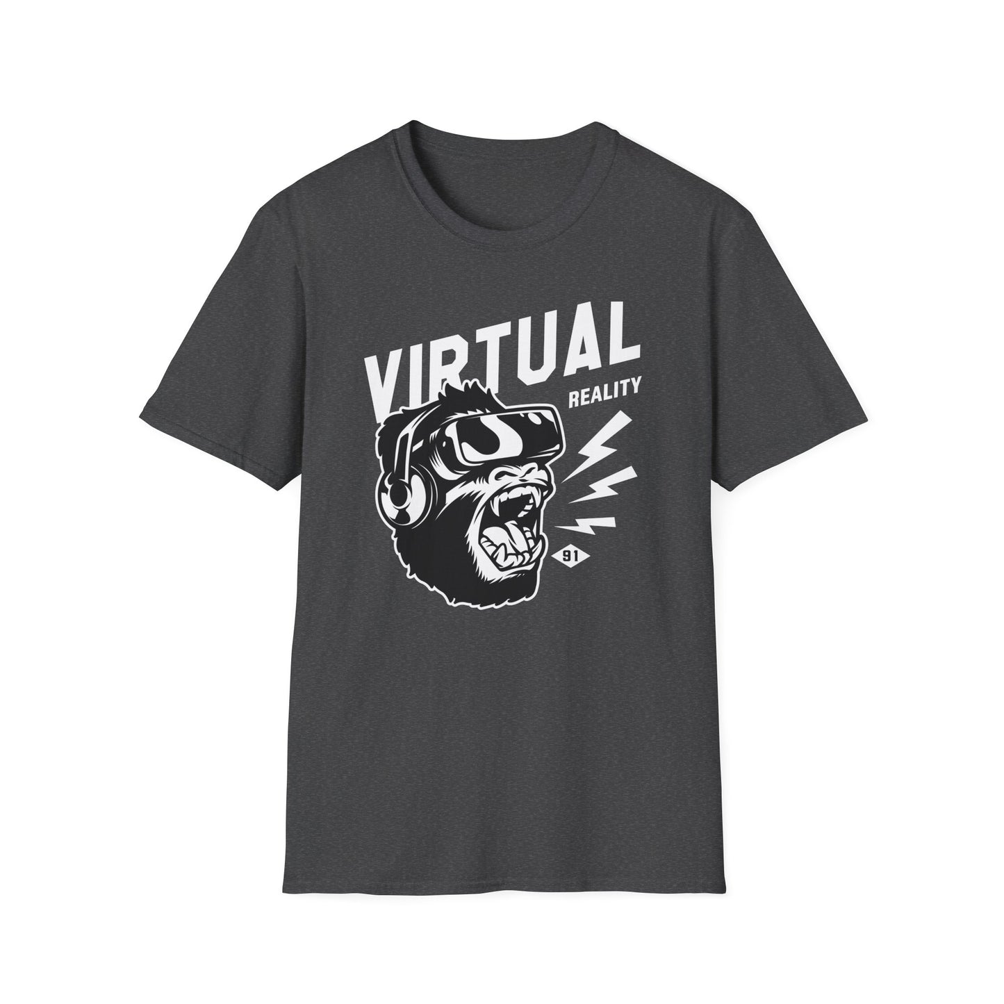 Roaring VR Gorilla T-Shirt - Epic Gamer Ape Headset Tee | Primal Virtual Reality Tech Apparel