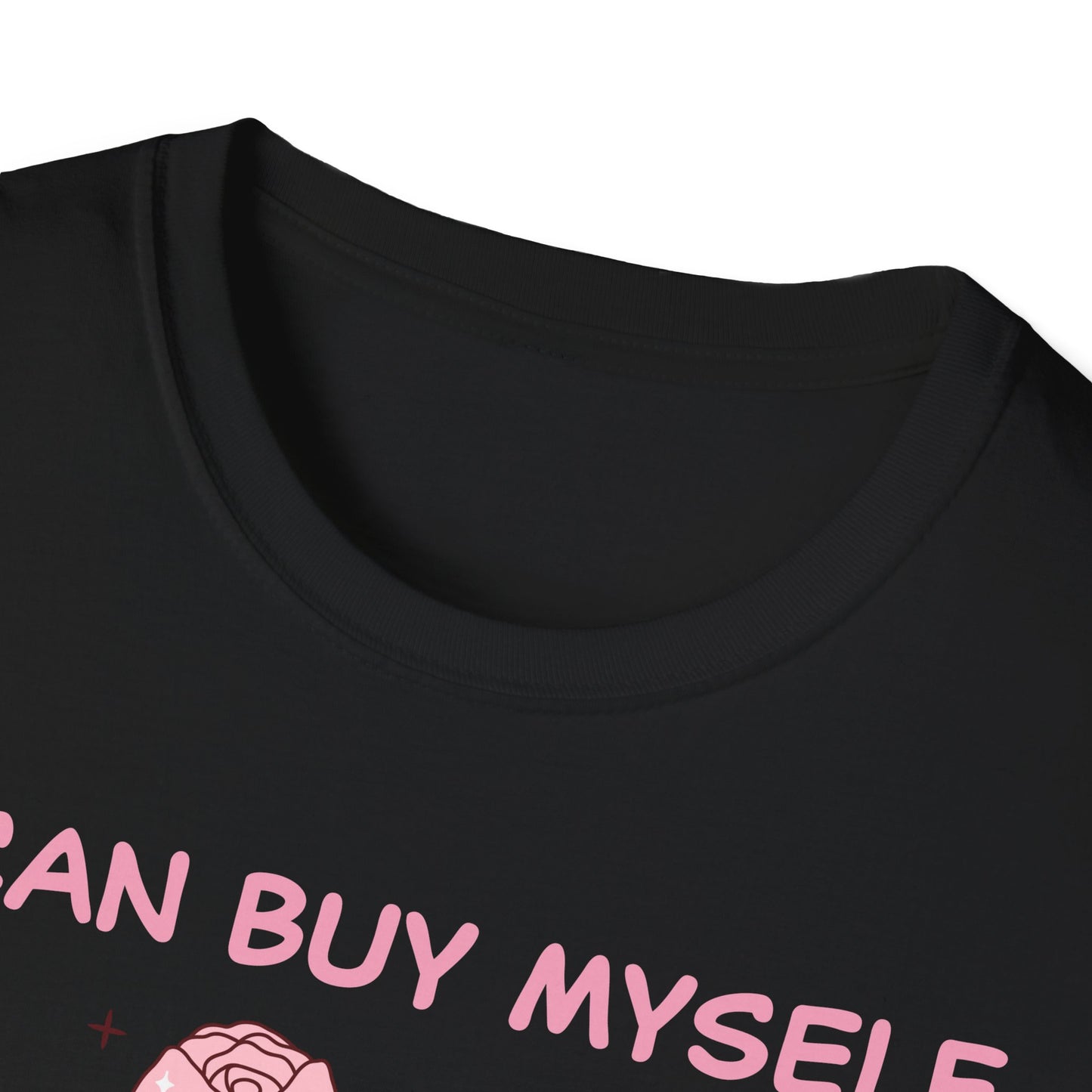 Empowering "I Can Buy Myself Flowers" T-Shirt - Chic Pink Rose Floral Self-Love Tee for Women