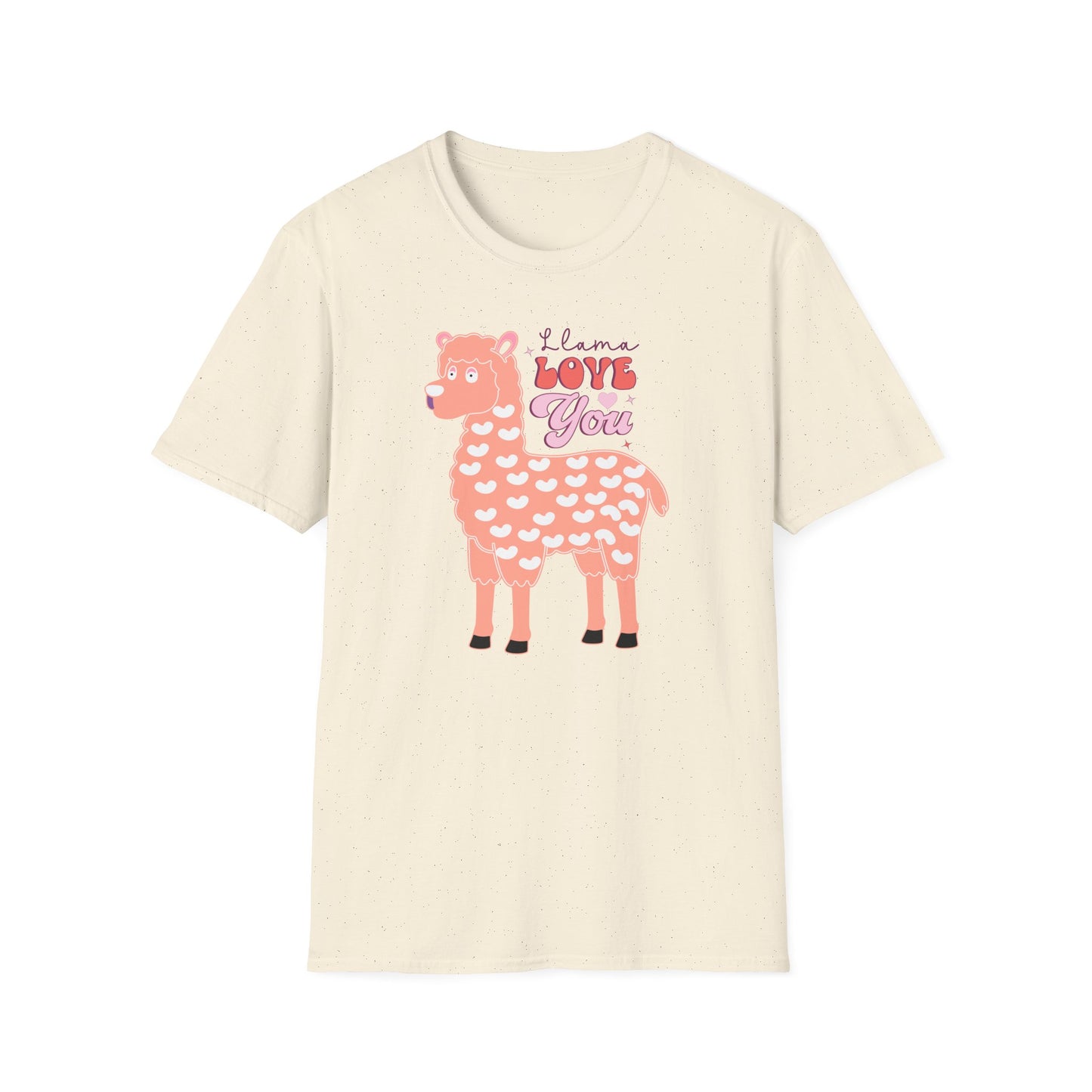 Sweet Llama Love You T-Shirt - Adorable Pink Llama Tee with Hearts & Stars - Perfect Valentine's Day Gift