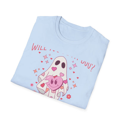Spooky-Cute 'Will You Be My Boo?' Ghost T-Shirt | Adorable Valentine's Day & Romantic Partner Gift
