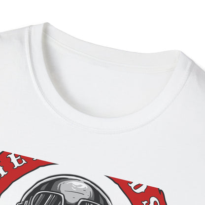 Epic Biker Skull T-Shirt: Hellroads Garage Full Throttle Design - Vintage Mechanic & Hot Rod Tee