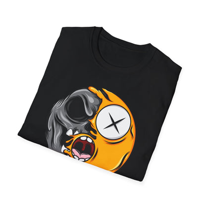Melting Skull Emoji T-Shirt | Bold Expressive Scream Graphic Tee | Unique Edgy Streetwear Top