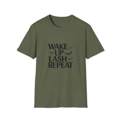 Fabulous Wake Up Lash Repeat T-Shirt - Essential Eyelash Enthusiast & Lash Tech Gift