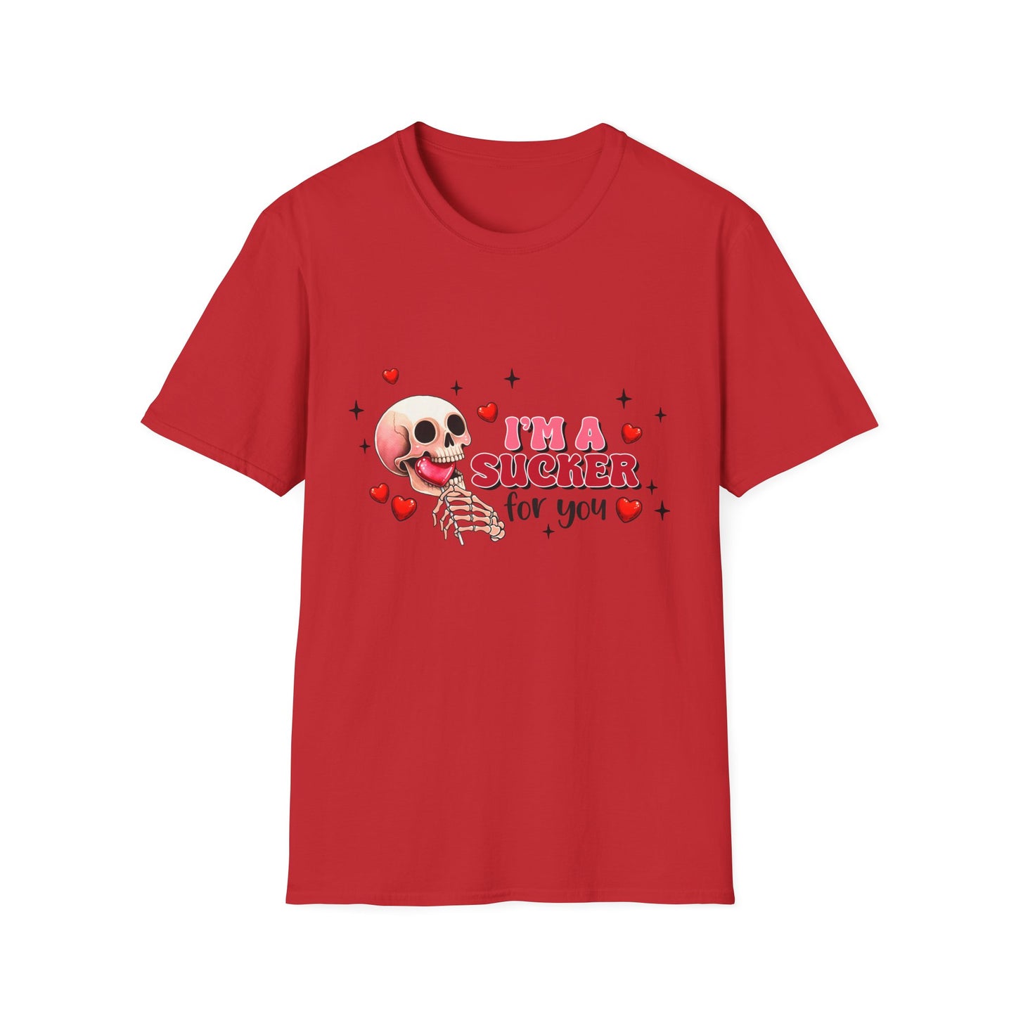 Funny Skeleton Love T-Shirt: "I'm a Sucker for You" Valentine's Day Graphic Tee - Unique Couple's Gift
