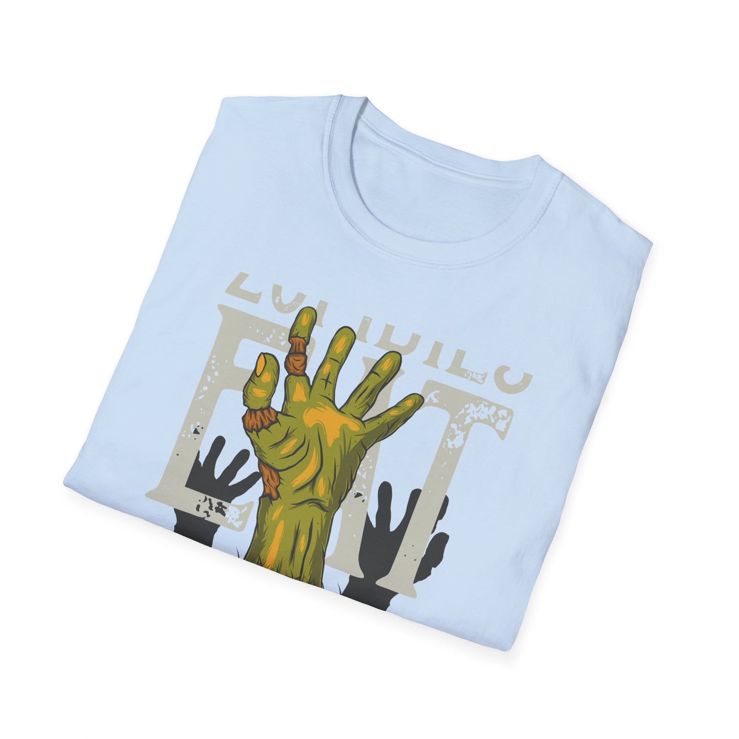 Hilarious Zombie 'Eat Fine' T-Shirt - Epic Horror Humor Tee for Undead Fans & Halloween