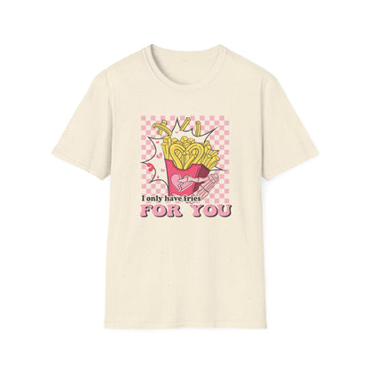 I Only Have Fries For You T-Shirt | Edgy Skeleton Hand & Broken Heart Fries Tee | Funny Foodie Alt Aesthetic Pink & Black Top