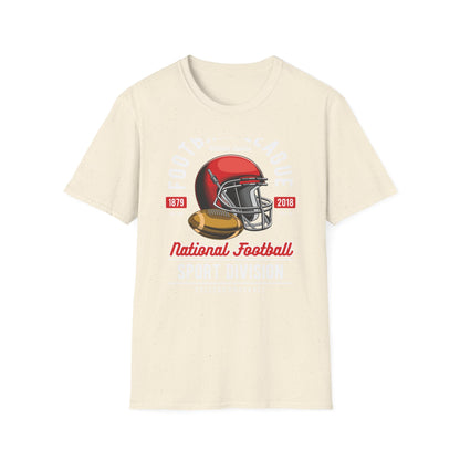 Classic National Football T-Shirt - Vintage Helmet & Ball Design - Essential Game Day Fan Gear | Ultimate Sports Lover Gift