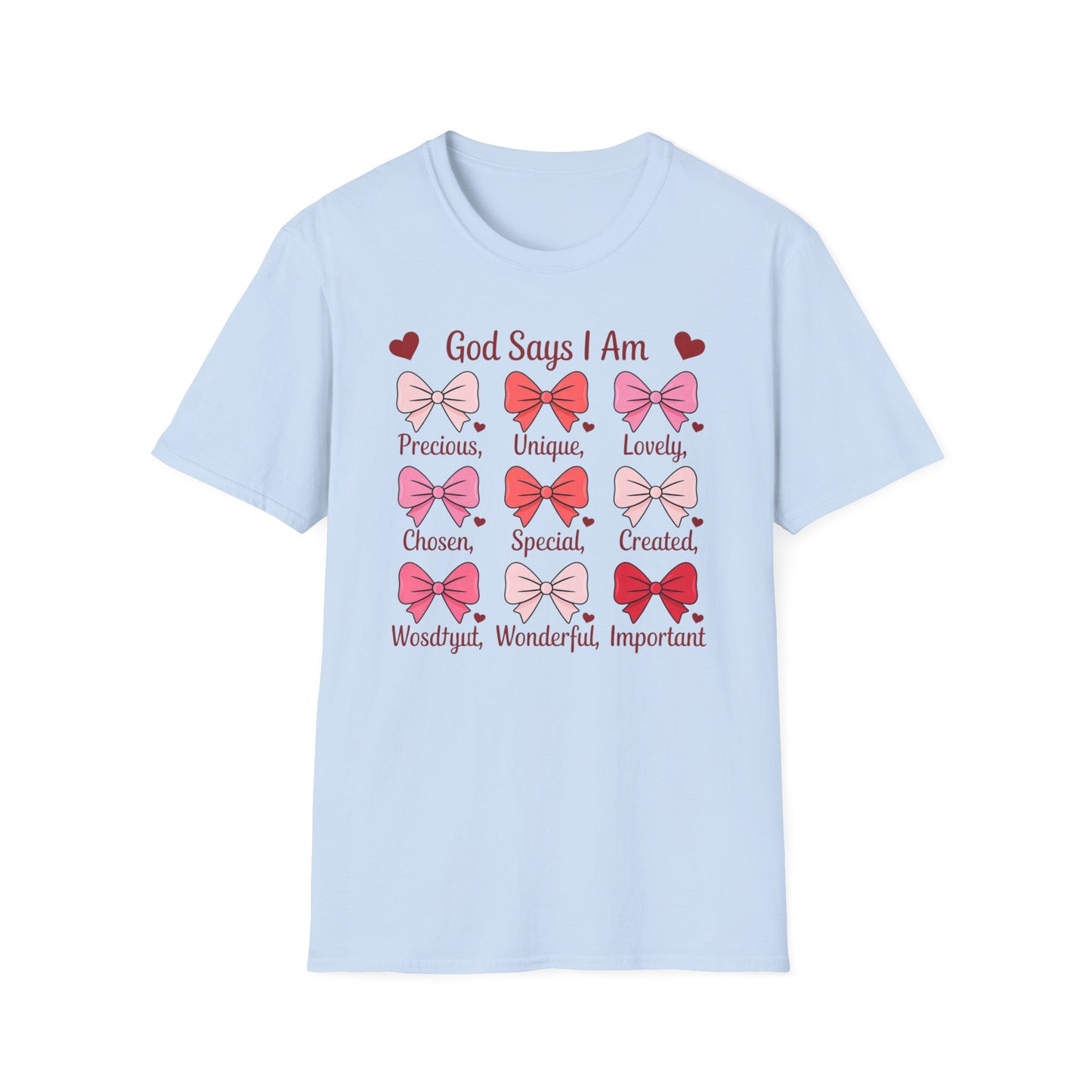 Inspiring God Says I Am T-Shirt for Women - Christian Affirmation Tee, Precious Unique Lovely Faith Gift, Divine Empowerment
