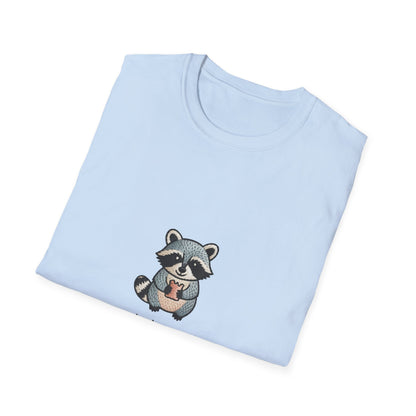 Adorable Snack Dependent Raccoon T-Shirt | Funny Foodie Animal Tee | Cute & Comfy Graphic Top for Snack Lovers