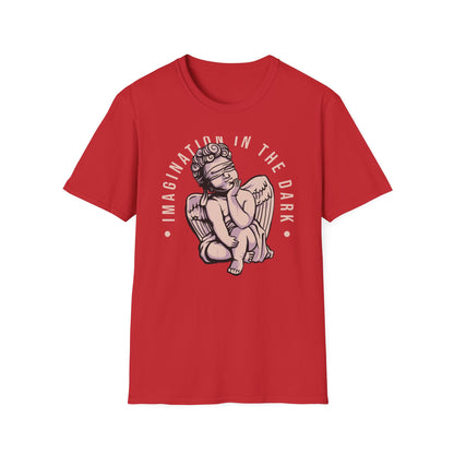 Captivating "Imagination in the Dark" Cherub T-Shirt - Aesthetic Blindfolded Angel Tee for Unique Style Seekers