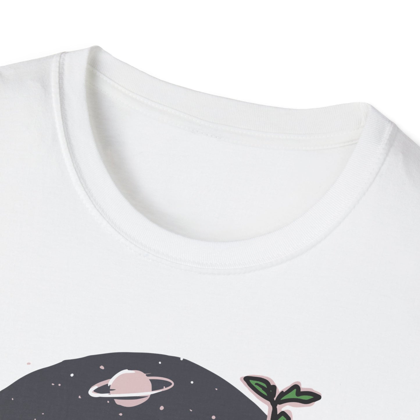 Resilient Space Bloom Astronaut Helmet T-Shirt | Unique Cosmic Growth Graphic Tee for Nature & Sci-Fi Lovers