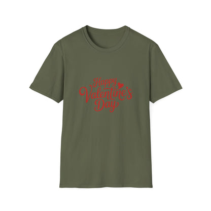 Sweet Happy Valentine's Day T-Shirt | Romantic Love Heart Script Tee Gift for Couples & Sweethearts