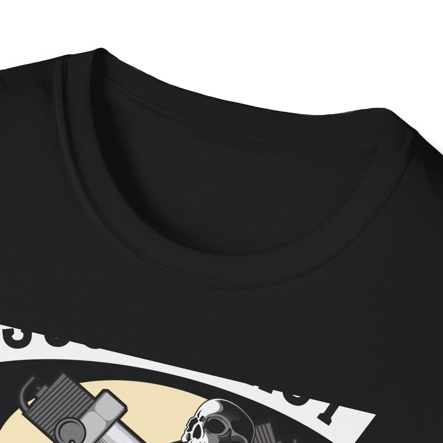 Bold Skull Scooterist T-Shirt | Vintage Biker Rider Tee for Men | Authentic Retro Old School Scooter & Crossbones Design
