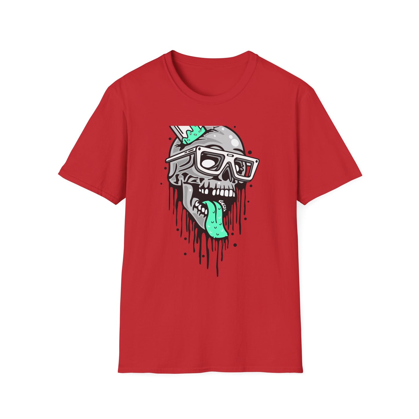 Awesome Melting Skull Popsicle T-Shirt - Cool Sunglasses & Minty Tongue Tee for Summer Vibes & Edgy Style