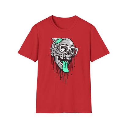 Awesome Melting Skull Popsicle T-Shirt - Cool Sunglasses & Minty Tongue Tee for Summer Vibes & Edgy Style