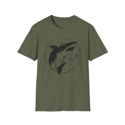 Epic Cosmic Shark T-Shirt | Stellar Space Ocean Graphic Tee | Unique Marine Life Apparel Gift