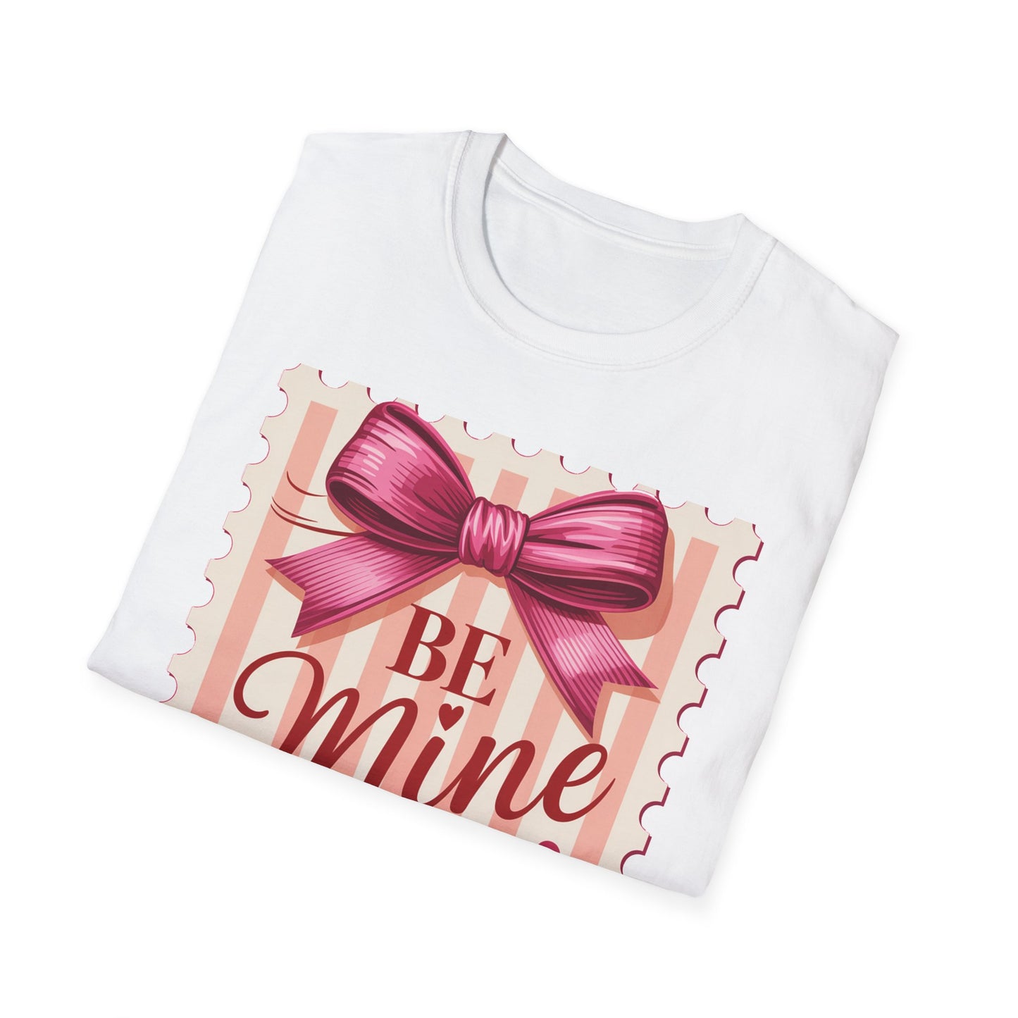 Charming Be Mine Valentine T-Shirt | Pink Bow & Hearts Design | Sweet Love Gift | Express Your Affection!