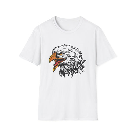 Fierce Screaming Eagle Head T-Shirt - Majestic Bald Eagle Graphic Tee for Wildlife Lovers & Patriots | Bold Animal Print Apparel