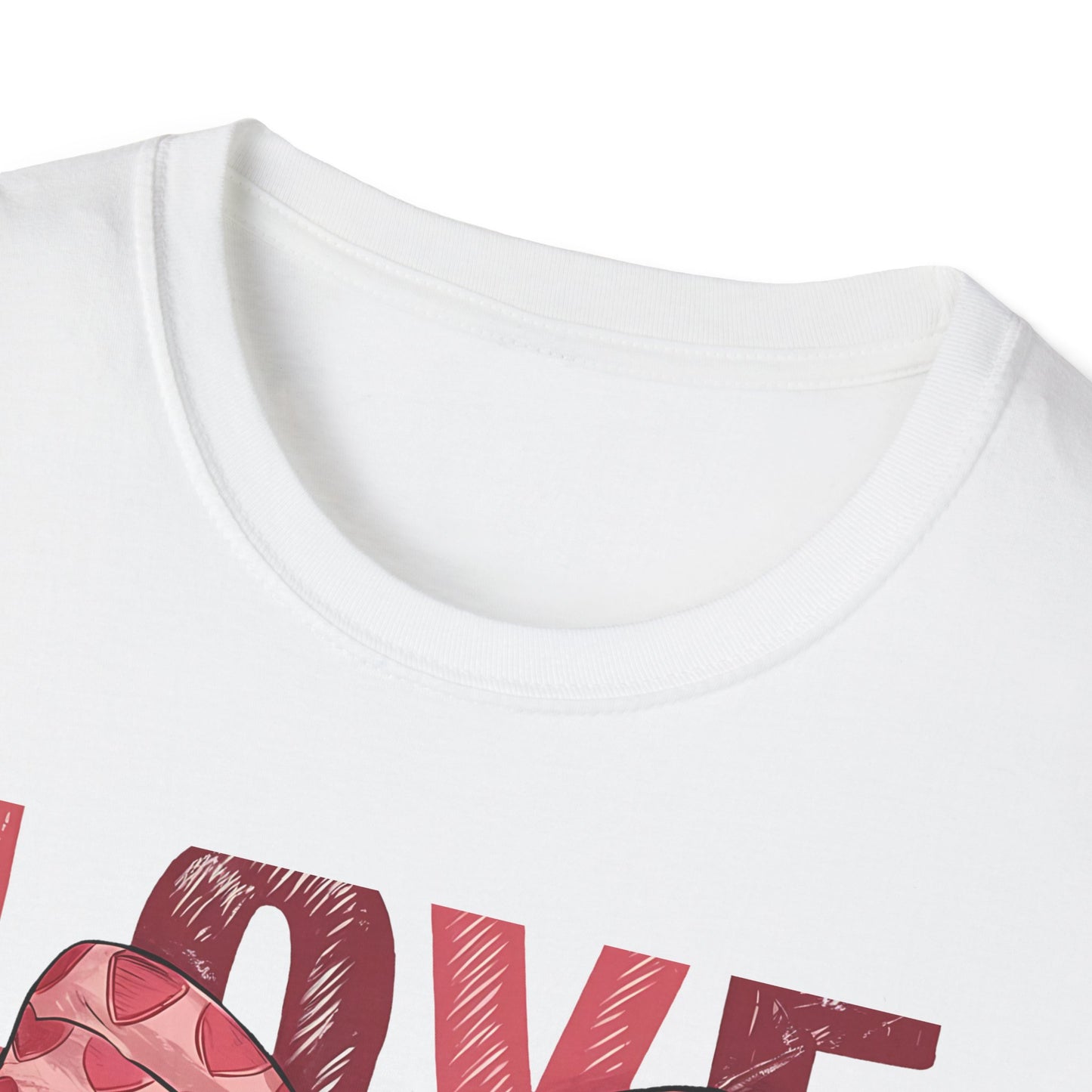 Charming Pink Heart Bow 'LOVE' T-Shirt - Sweet Valentine's Day & Romantic Women's Graphic Tee