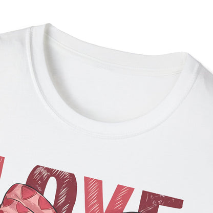 Charming Pink Heart Bow 'LOVE' T-Shirt - Sweet Valentine's Day & Romantic Women's Graphic Tee