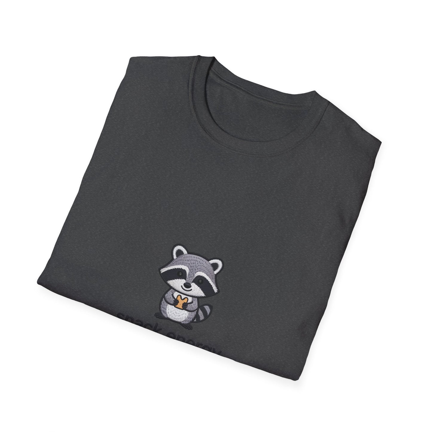 Snack Energy Raccoon T-Shirt | Adorable Trash Panda Cracker Tee | Funny Animal Lover & Foodie Gift | Premium Graphic Shirt