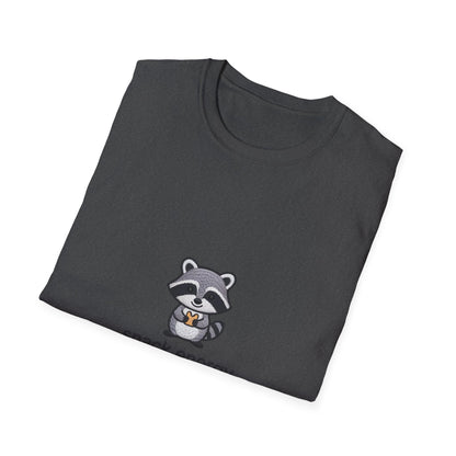 Snack Energy Raccoon T-Shirt | Adorable Trash Panda Cracker Tee | Funny Animal Lover & Foodie Gift | Premium Graphic Shirt