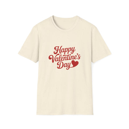 Sweet Happy Valentine's Day T-Shirt | Romantic Heart Script Tee for Couples & Loved Ones | Perfect Love Gift