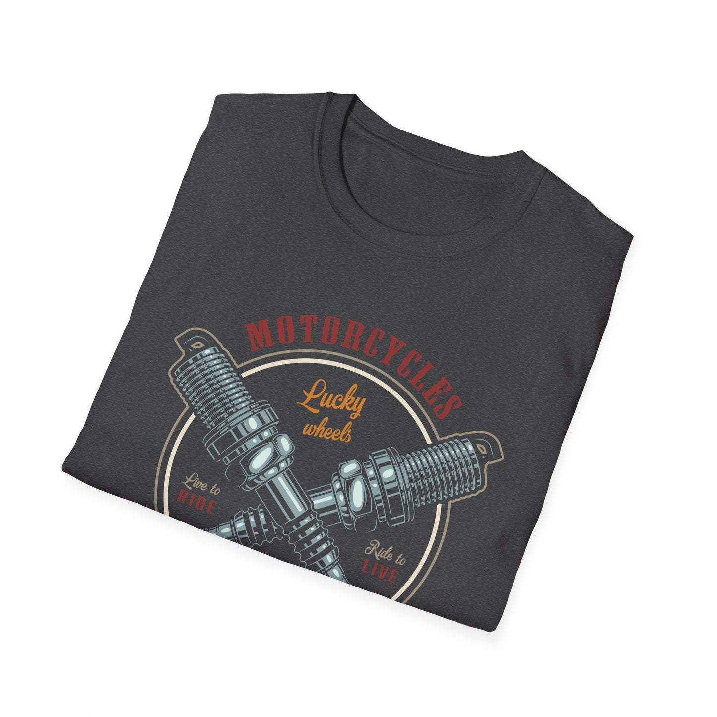 Epic Vintage Motorcycle T-Shirt for Bikers | Live to Ride Spark Plug Mechanic Tee | Bold & Premium Design