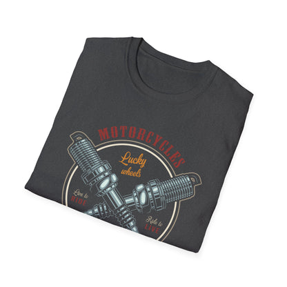 Epic Vintage Motorcycle T-Shirt for Bikers | Live to Ride Spark Plug Mechanic Tee | Bold & Premium Design