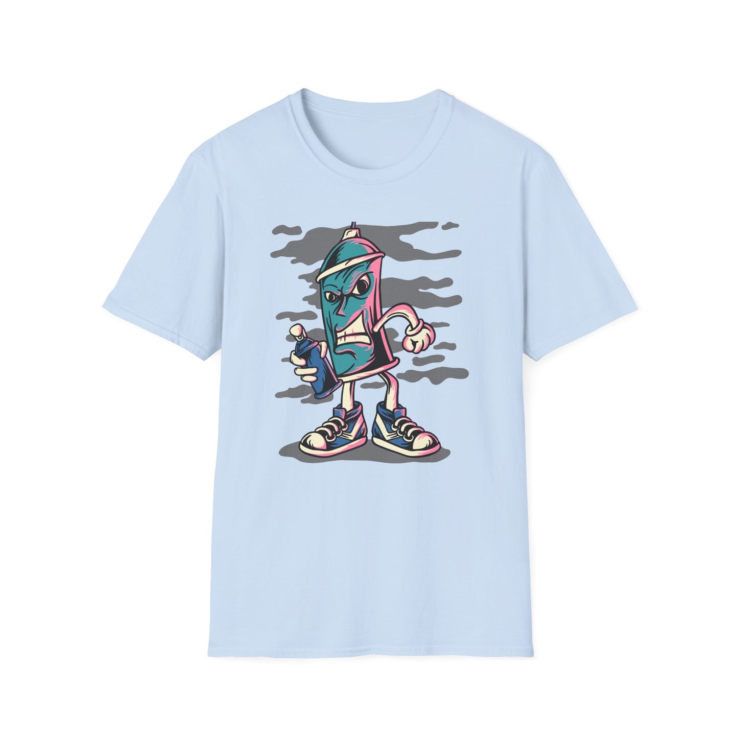 Bold Graffiti Spray Can T-Shirt - Edgy Urban Art Graphic Tee for Streetwear Fans | Unique Must-Have Design