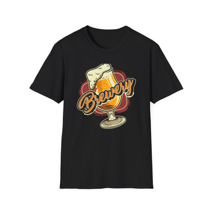 Cheers! Awesome Brewery Beer Glass T-Shirt - Vintage Craft Beer Lover Tee for Pub & Homebrew Enthusiasts