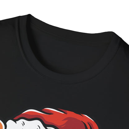 Festive Santa Cat T-Shirt with Candy Canes | Adorable Holiday Feline Tee | Purrfect Christmas Gift for Cat Lovers