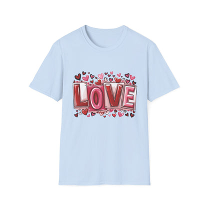 Charming LOVE Hearts T-Shirt - Ultimate Valentine's Day Gift! Romantic Graphic Tee for Couples & Enthusiasts