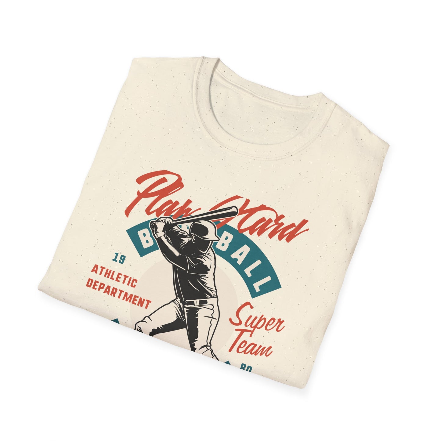 Classic Baseball Play Hard Champion T-Shirt | Vintage Athletic Department Super Team Tee | Dynamic Sports Fan Gift
