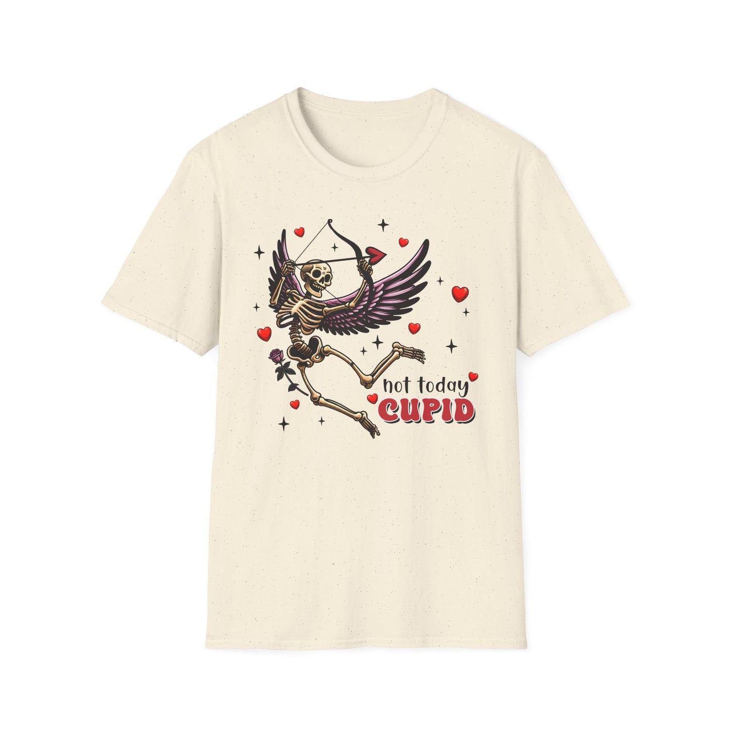 Dark Cupid Skeleton T-Shirt | Edgy Valentine's Day Love Tee | Unique Gothic Romance & Spooky Chic Gift