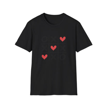 Adorable Tic Tac Toe Love Wins T-Shirt | Sweet Hearts Valentine's Day Tee for Couples & Romantics | Unique Gift Idea