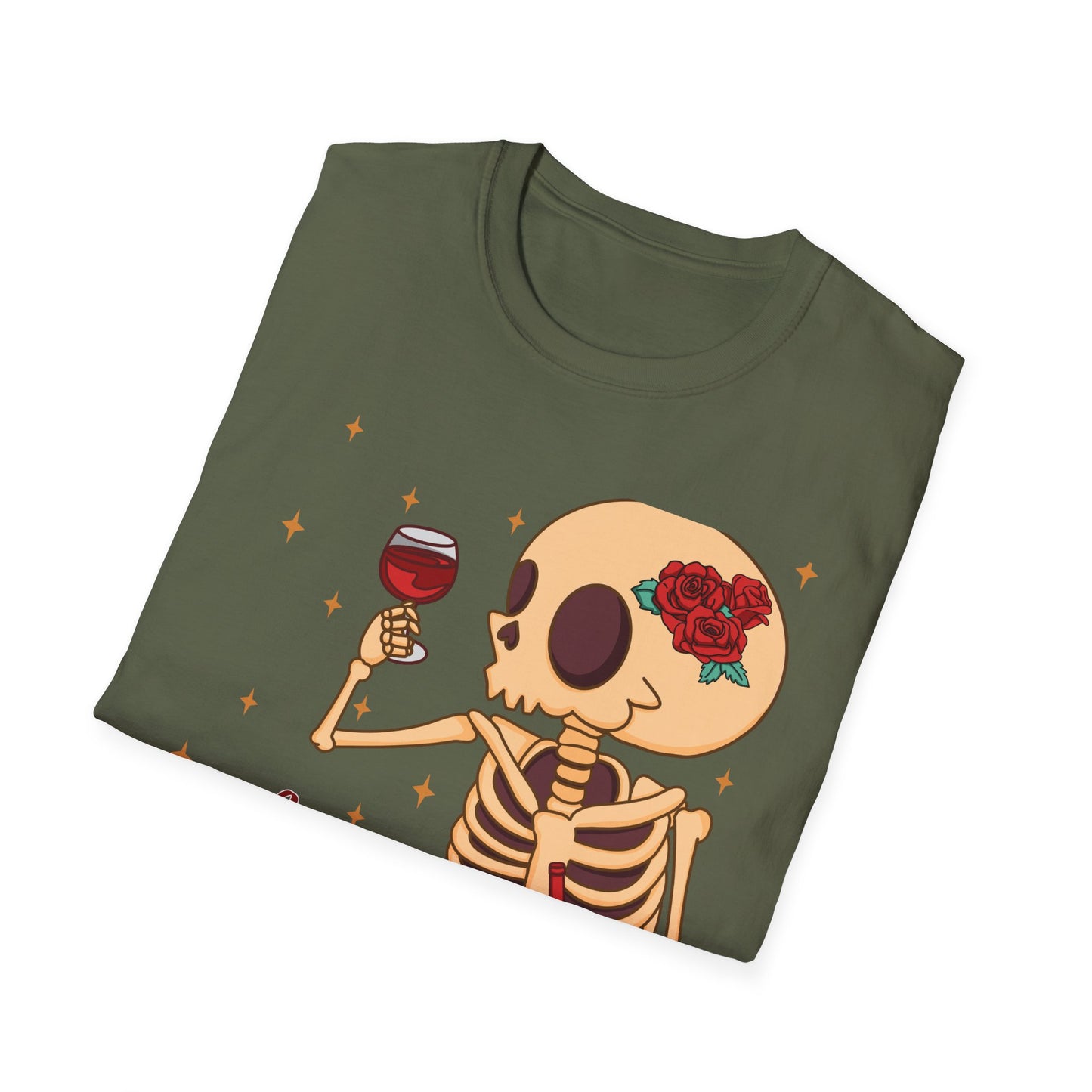 Funny 'Wine is My Valentine' Skeleton T-Shirt | Hilarious Anti-Valentine's Wine Lover Tee Gift