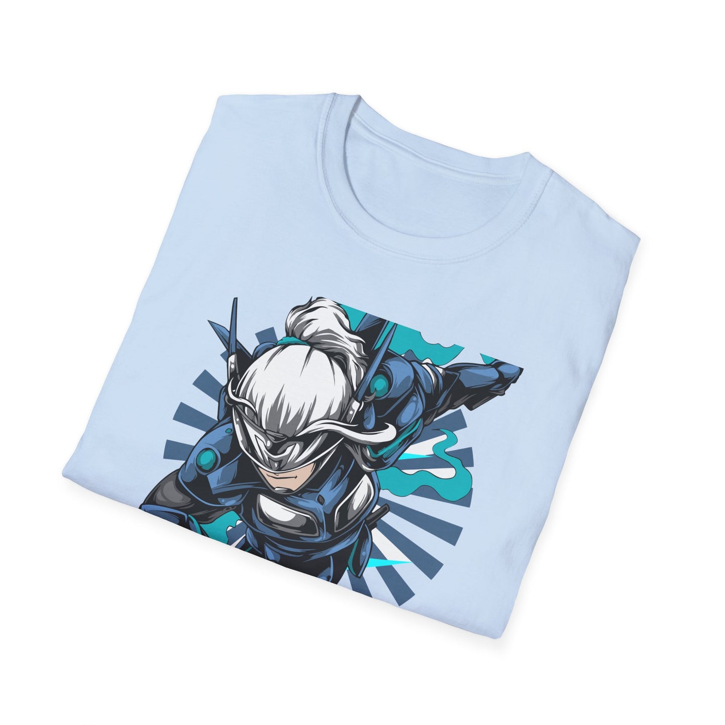 Epic Cybernetic Warrior Anime T-Shirt | Dynamic Futuristic Hero Manga Tee for Gamers & Sci-Fi Fans