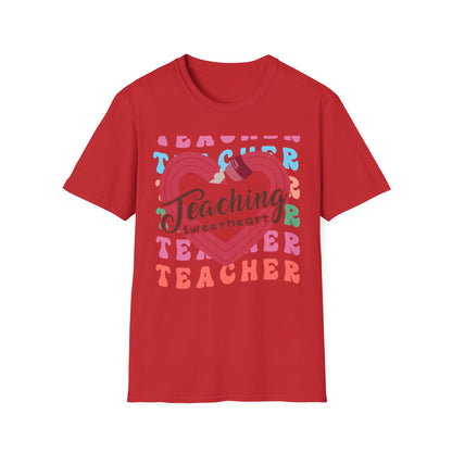 Groovy Teaching Sweetheart T-Shirt | Adorable Teacher Appreciation Tee | Perfect Gift for Educators & Mentors