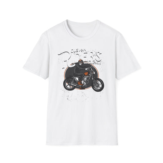 Epic Custom Riders T-Shirt - Skull Biker Motorcycle Tee - Vintage Distressed Grunge Apparel for Men & Women