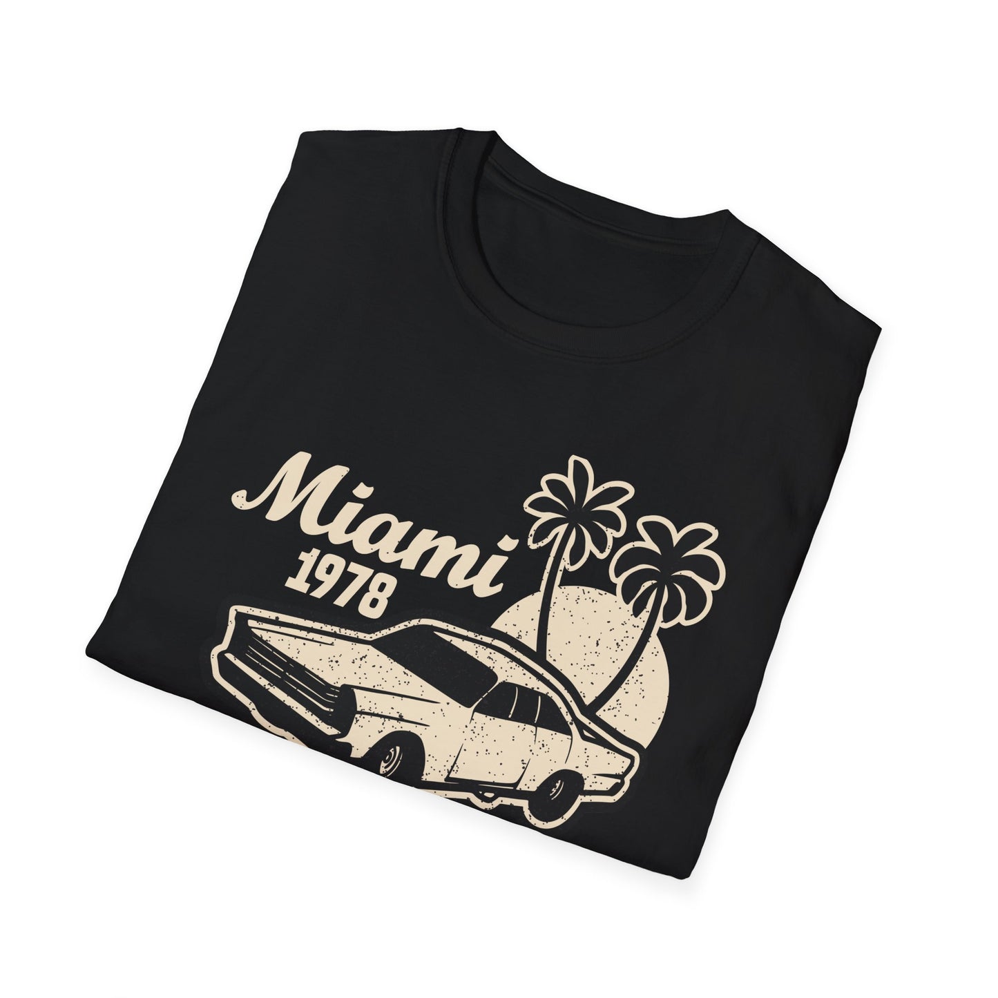 Vintage Miami 1978 Classic Car T-Shirt | Retro Florida Sunset Palm Trees Tee | Iconic 70s Vacation Style