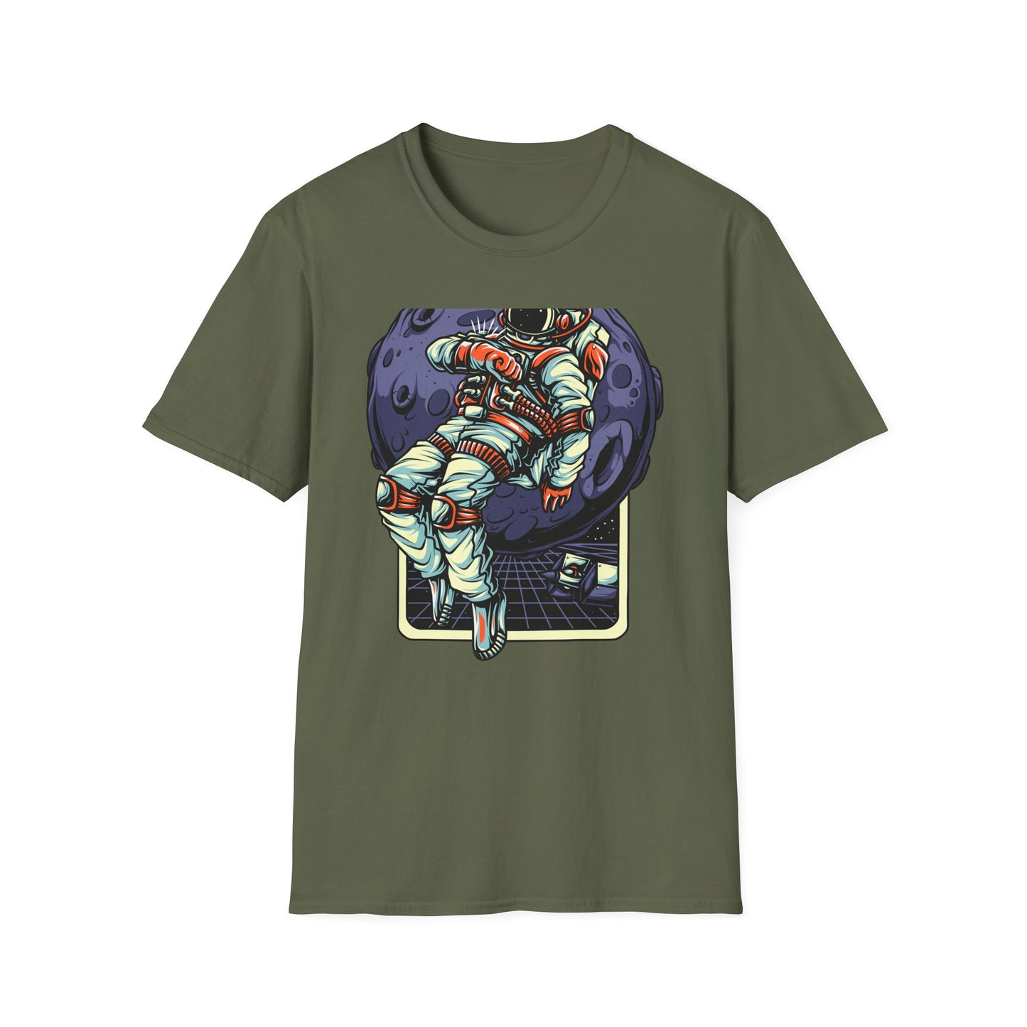 Epic Spaceman Time Check T-Shirt | Retro Astronaut Moon Mission Tee | Unique Sci-Fi Graphic Apparel for Space Lovers